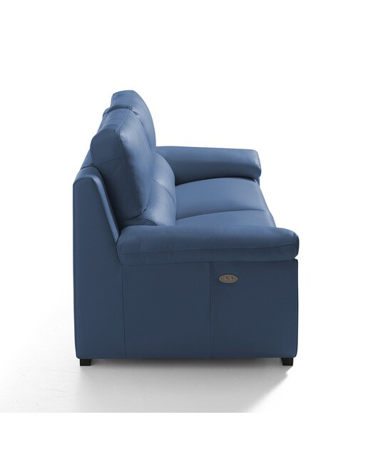 Imagen 3 de Sofá de piel de 2 plazas con 2 asientos relax eléctricos Bolzano El Corte Inglés - Azul Azul
