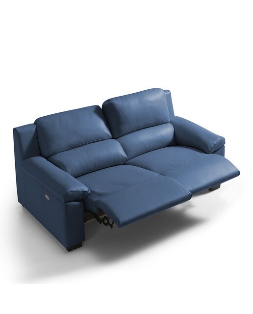 Imagen 4 de Sofá de piel de 2 plazas con 2 asientos relax eléctricos Bolzano El Corte Inglés - Azul Azul