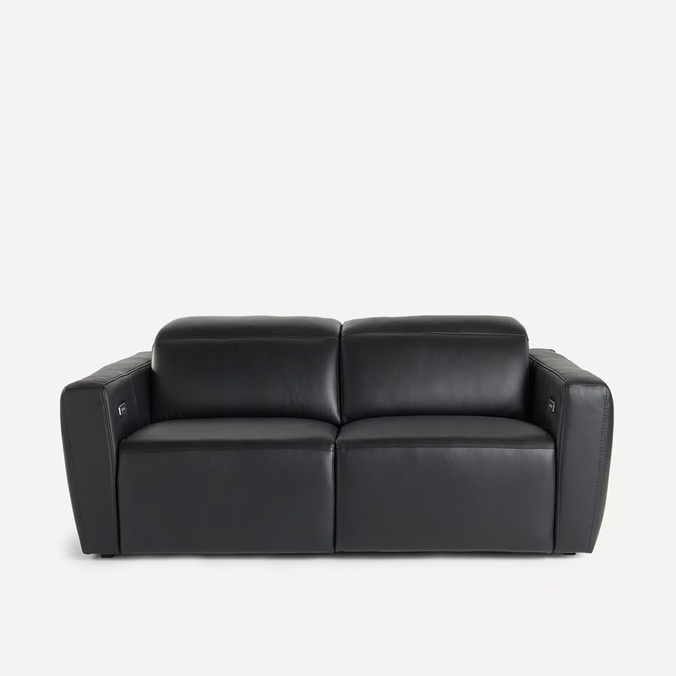Imagen 0 de Sofá de piel de 2 plazas con 2 asientos relax eléctricos Trento El Corte Inglés Negro