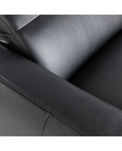 Sofá de 2 Lugares em Pele com 2 Assentos de Relax Elétricos Oporto Preto-8