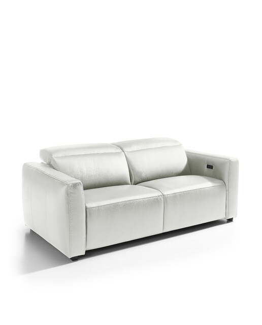 Sofá de piel de 2 plazas con 2 asientos relax eléctricos Trento El Corte Inglés - Blanco Blanco-2