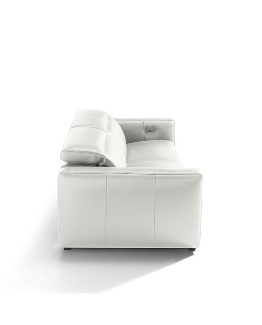 Sofá de piel de 2 plazas con 2 asientos relax eléctricos Trento El Corte Inglés - Blanco Blanco-5