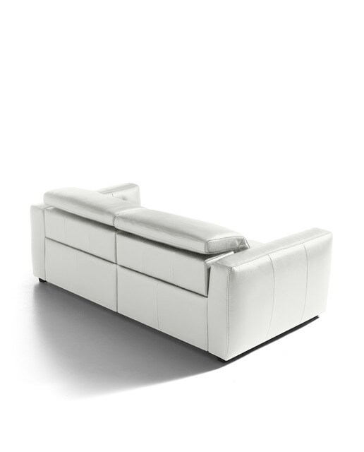 Sofá de piel de 2 plazas con 2 asientos relax eléctricos Trento El Corte Inglés - Blanco Blanco-6