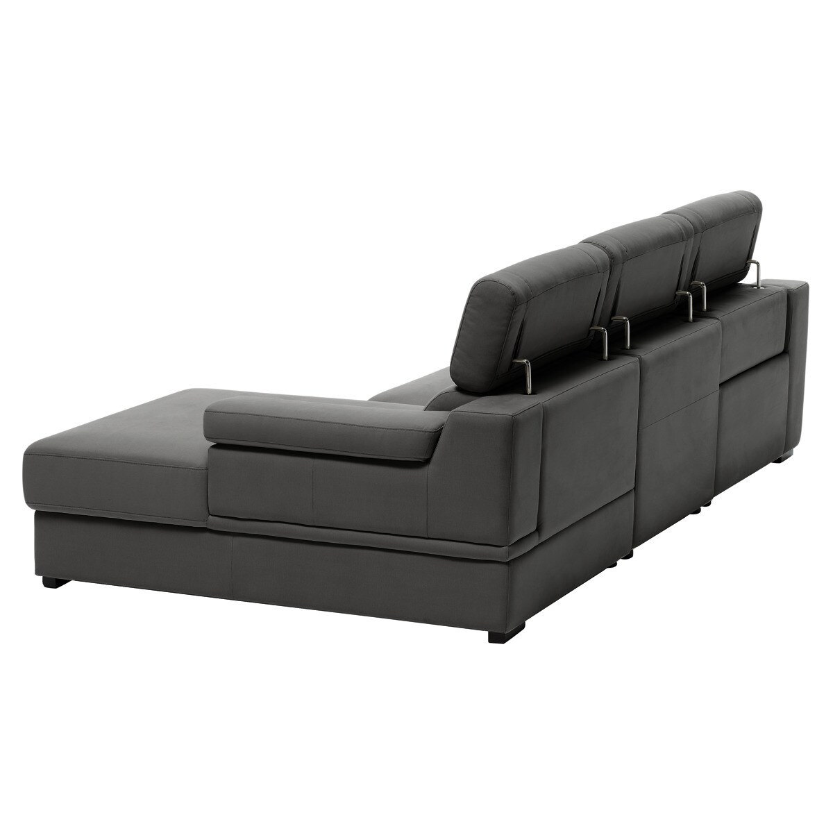 Imagen 3 de Sofá de 3 plazas con chaiselongue derecha y 1 asiento relax eléctrico City - Mystic Antracita Mystic Antracita