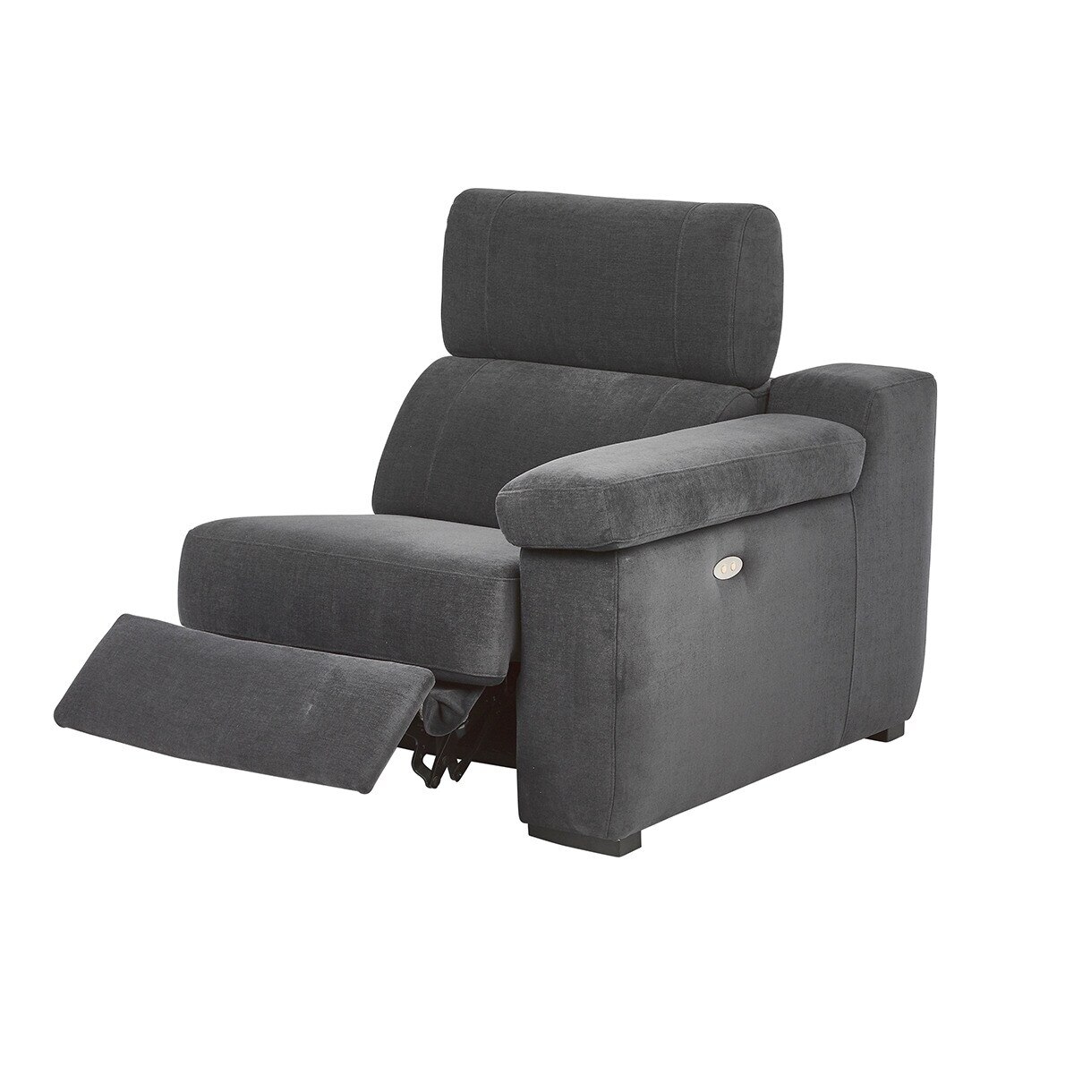 Módulo para sofá com braço direito e relax eléctrico City Antracite-3