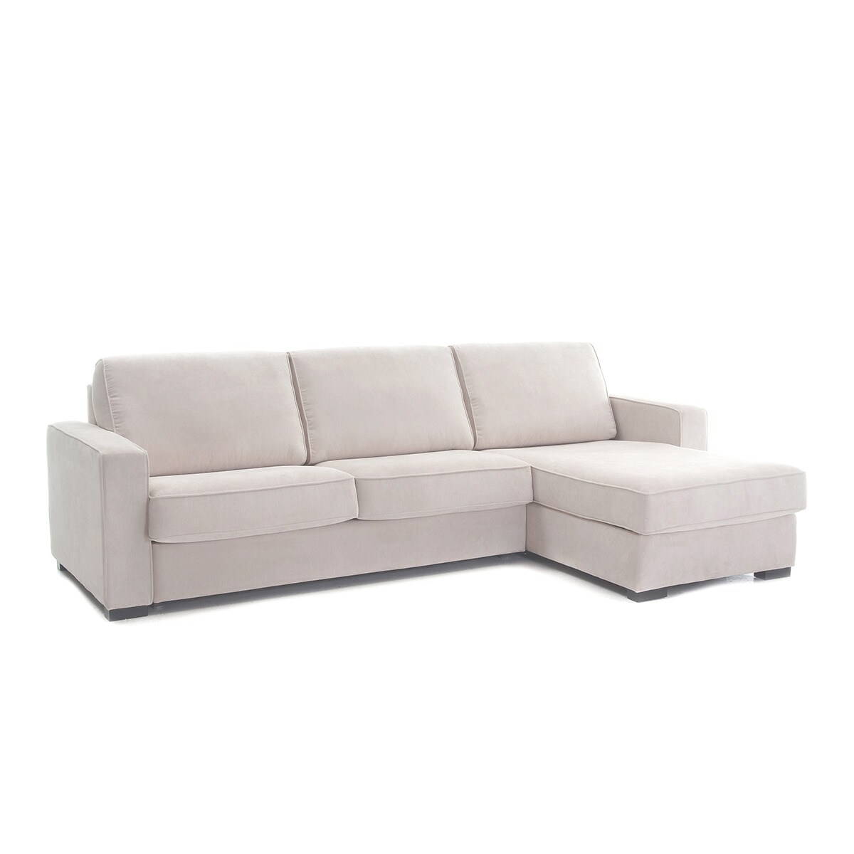 Sofá de 5 lugares com chaise longue direita Padua Bege-2