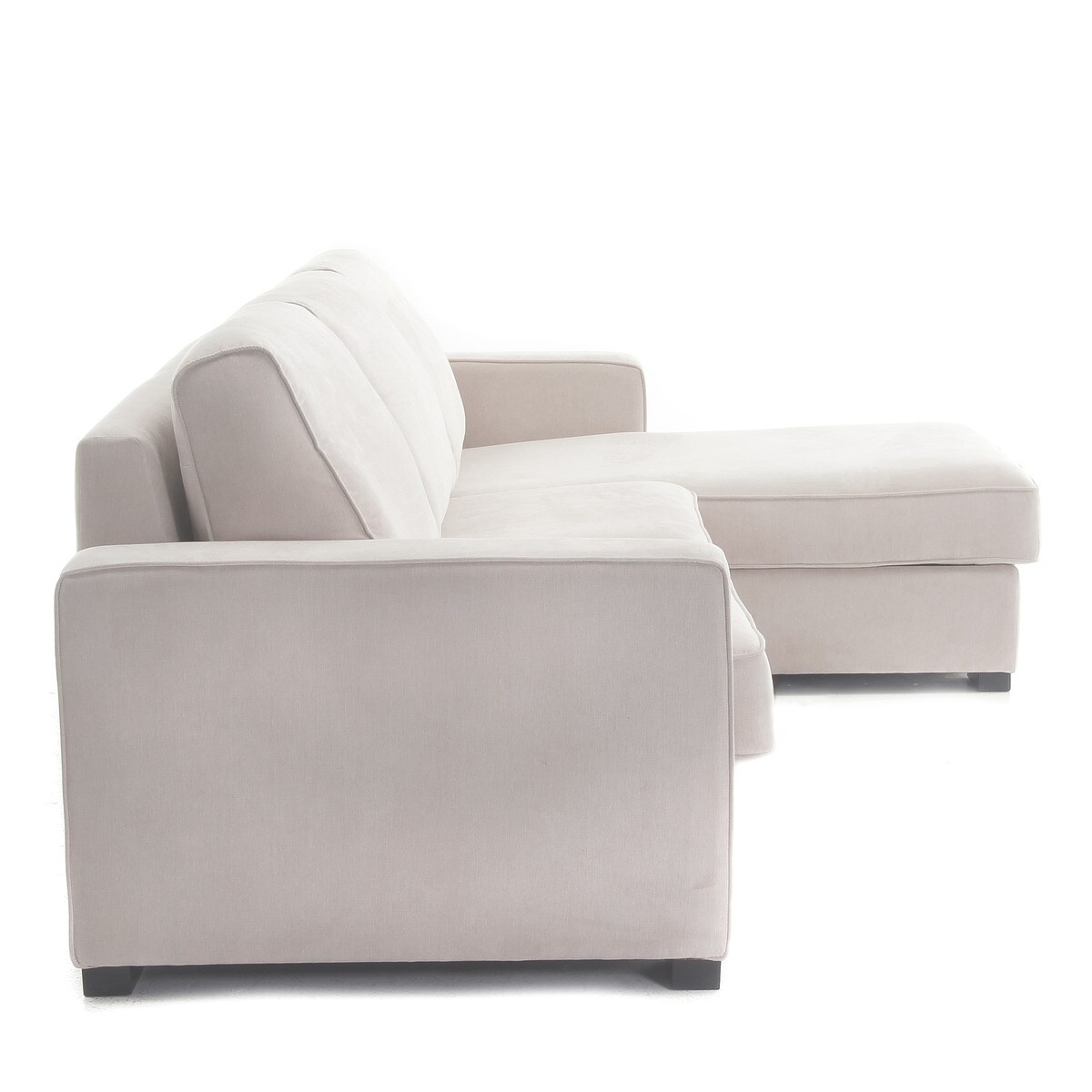 Sofá de 5 lugares com chaise longue direita Padua Bege-3