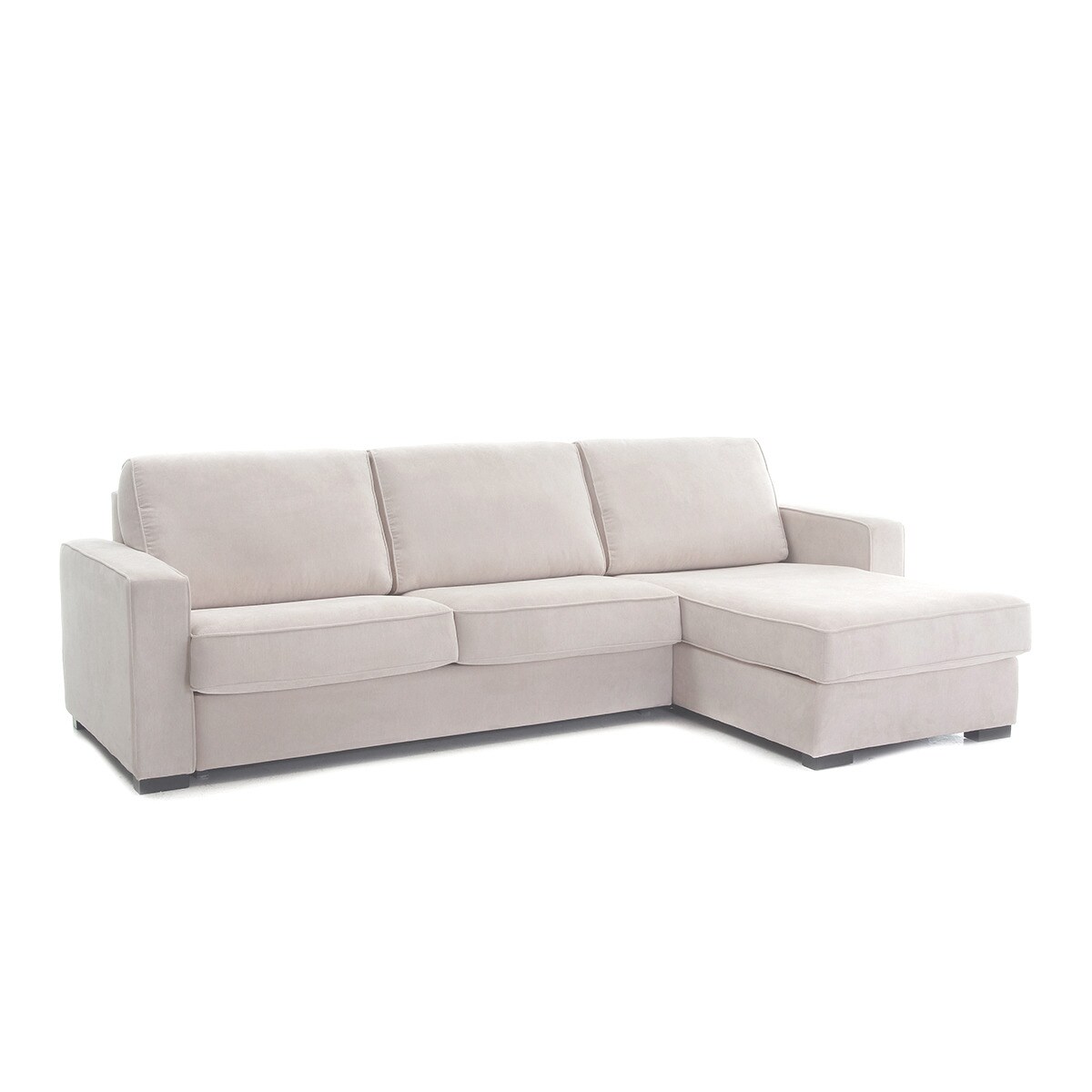 Sofá-cama de 5 lugares com chaise longue direita Padua Bege-2