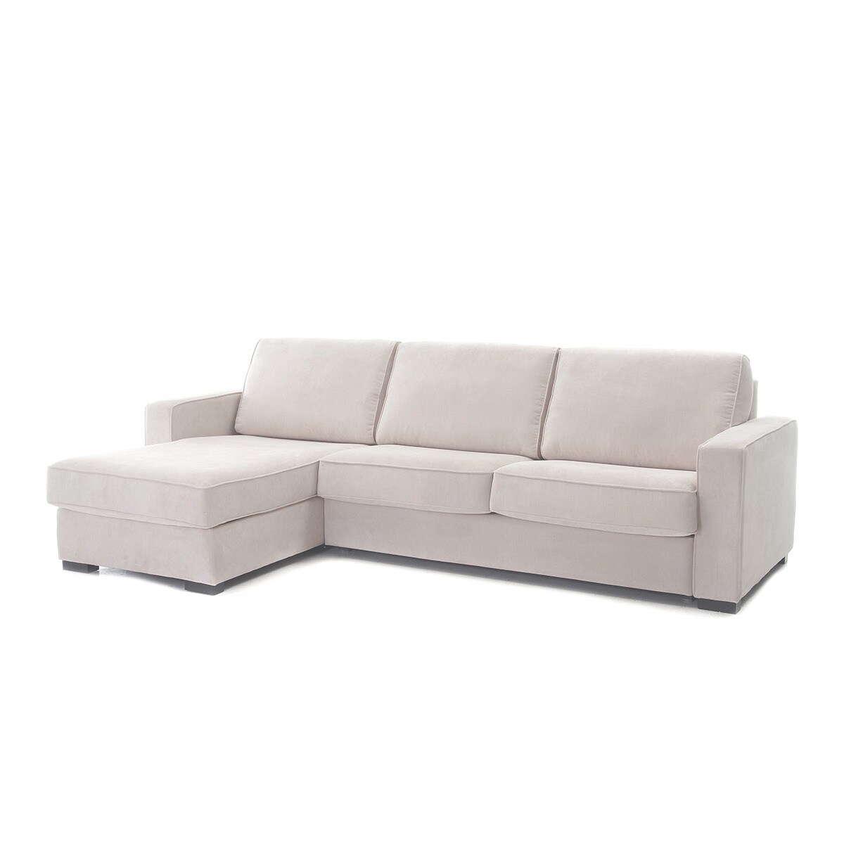 Sofá-cama de 5 lugares com chaise longue esquerda Padua Bege-2