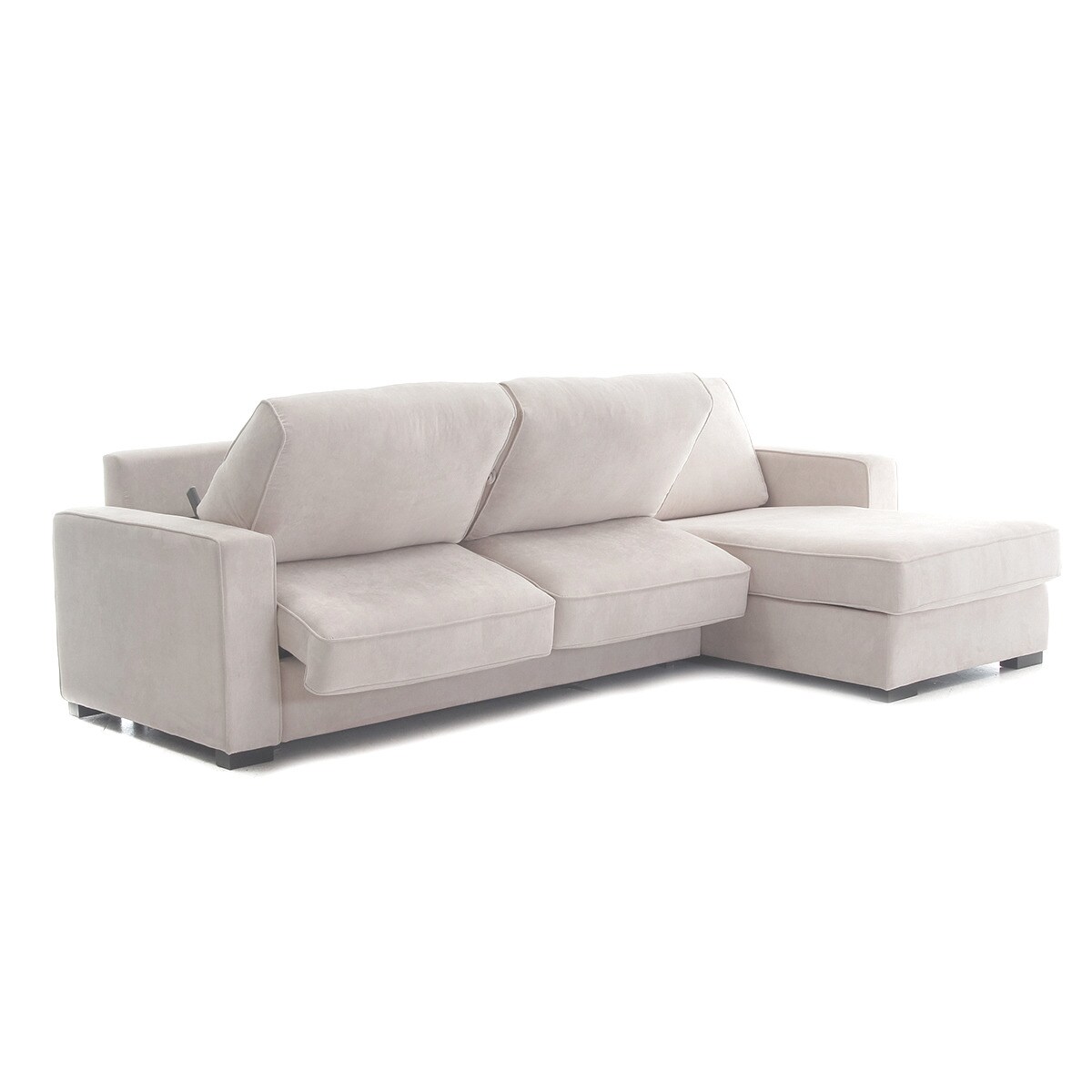Sofá-cama de 5 lugares com chaise longue esquerda Padua Bege-5