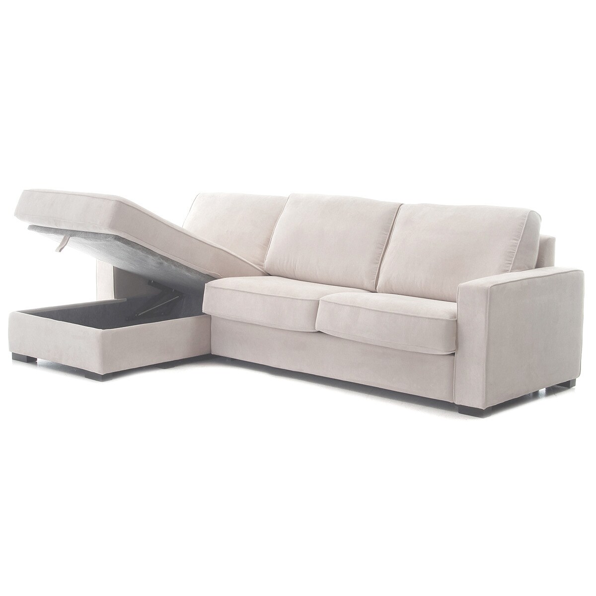 Sofá-cama de 5 lugares com chaise longue esquerda Padua Bege-7