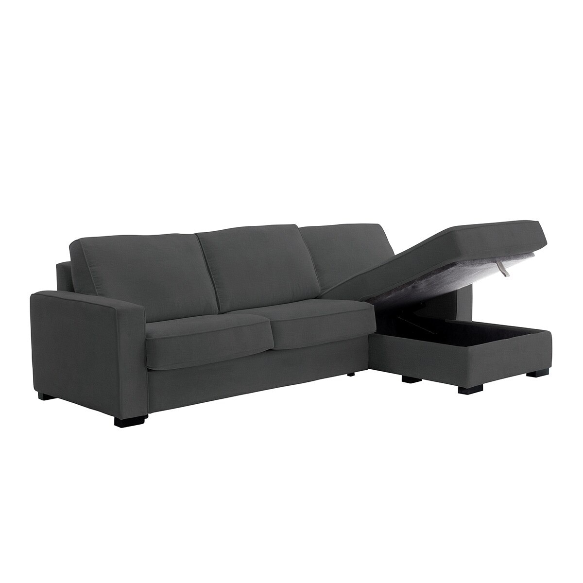 Sofá cama de 5 plazas con chaiselongue derecha Padua El Corte Inglés - Gris Antracita Gris Antracita-5