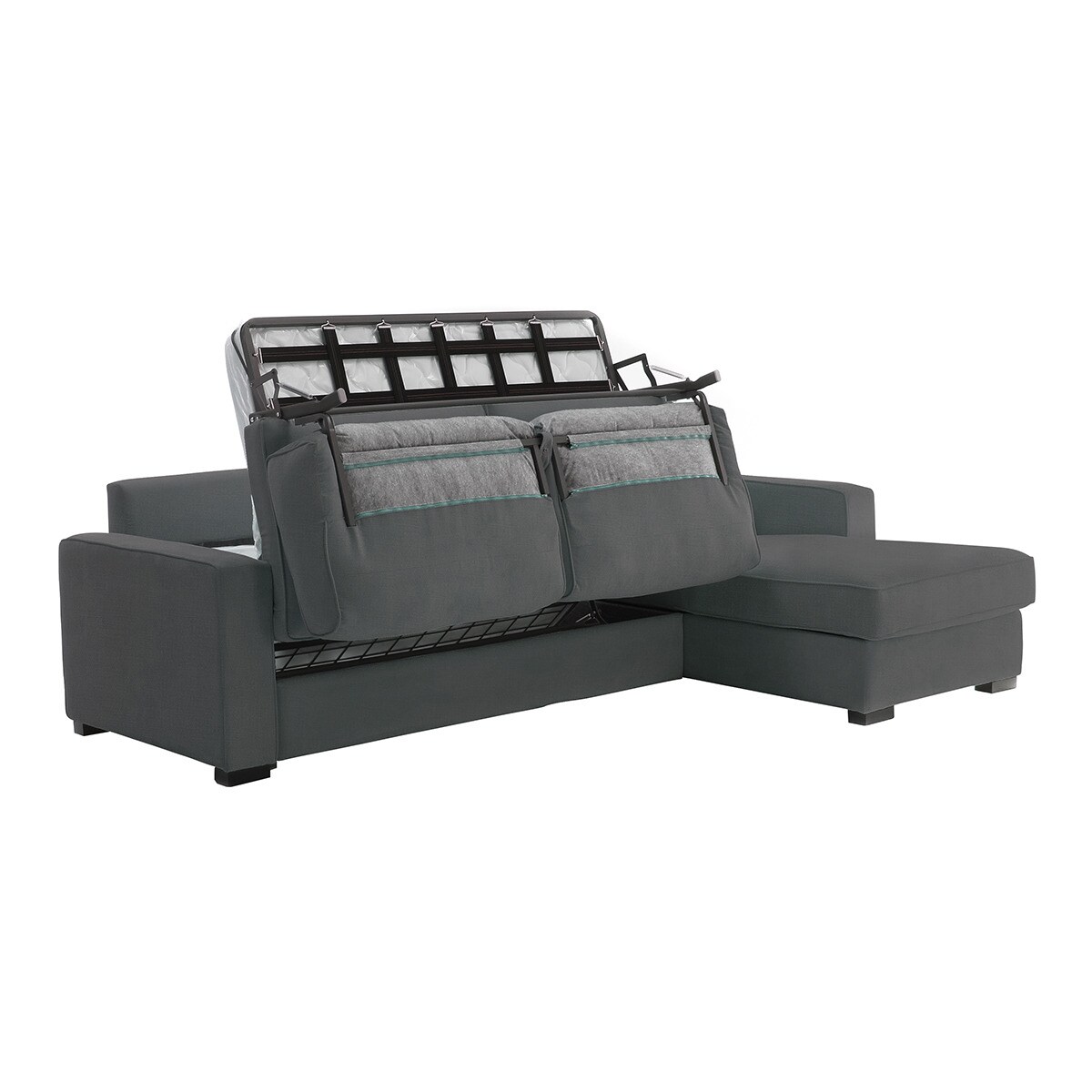 Sofá cama de 5 plazas con chaiselongue derecha Padua El Corte Inglés - Gris Antracita Gris Antracita-7