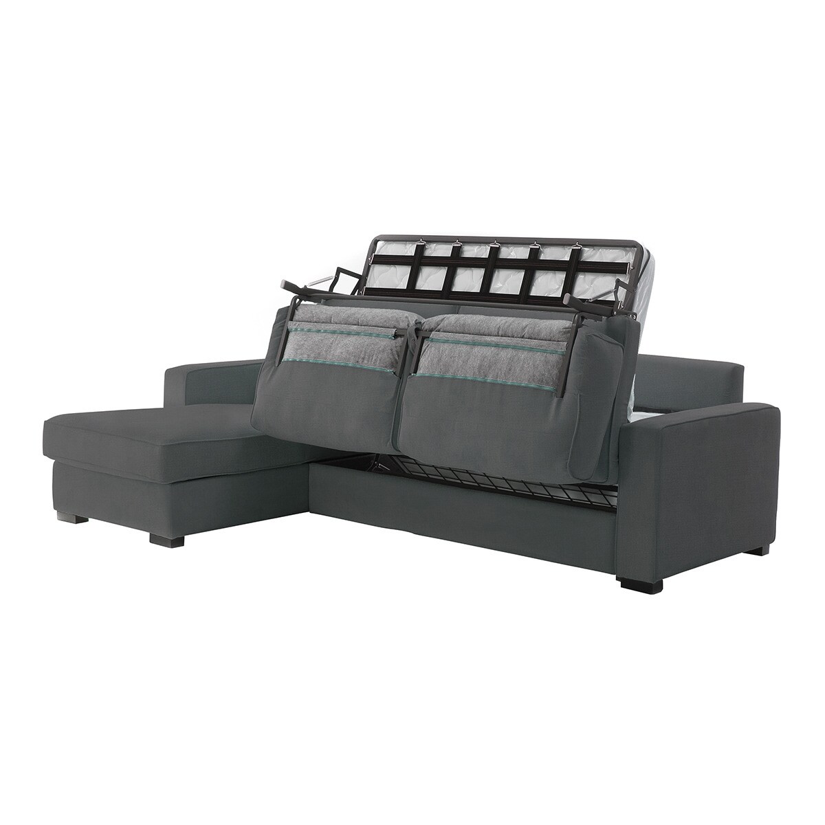 Sofá cama de 5 plazas con chaiselongue izquierda Padua El Corte Inglés - Gris Antracita Gris Antracita-7