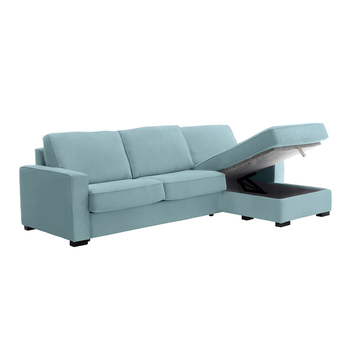 Sofá cama de 5 plazas con chaiselongue derecha Padua El Corte Inglés - Verde Agua Verde Agua-5
