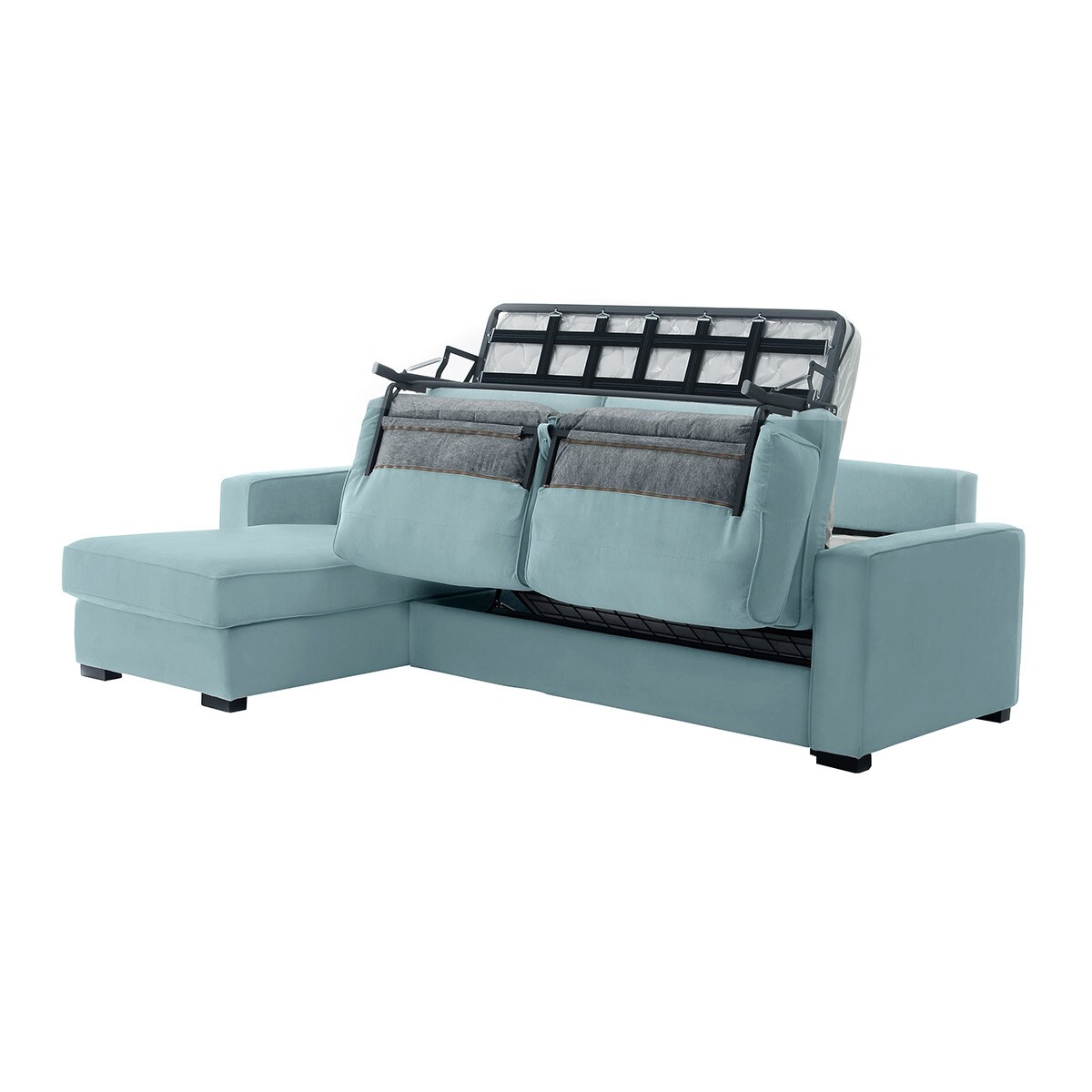 Sofá cama de 5 plazas con chaiselongue izquierda Padua El Corte Inglés - Verde Agua Verde Agua-7