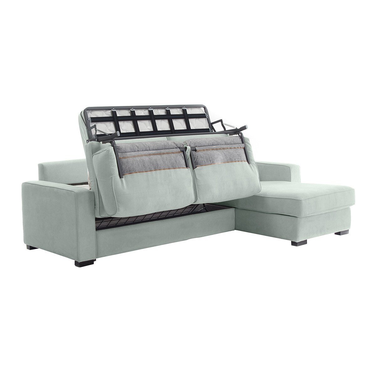 Sofá cama de 5 plazas con chaiselongue derecha Padua El Corte Inglés - Plata Plata-7