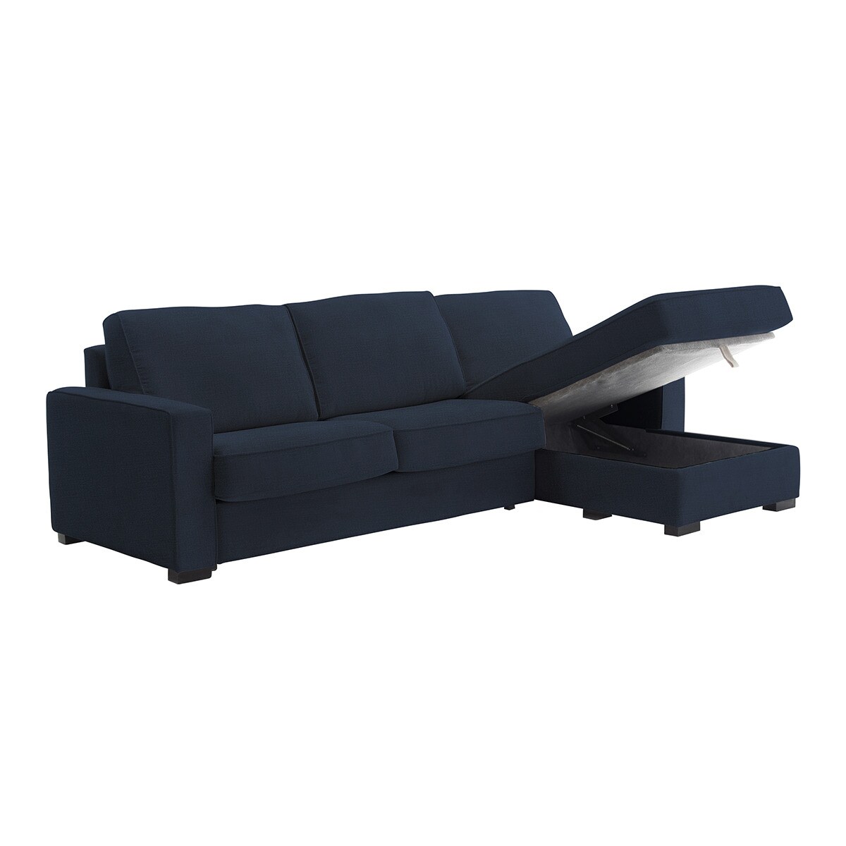 Sofá cama de 5 plazas con chaiselongue derecha Padua El Corte Inglés - Azul marino Azul marino-4
