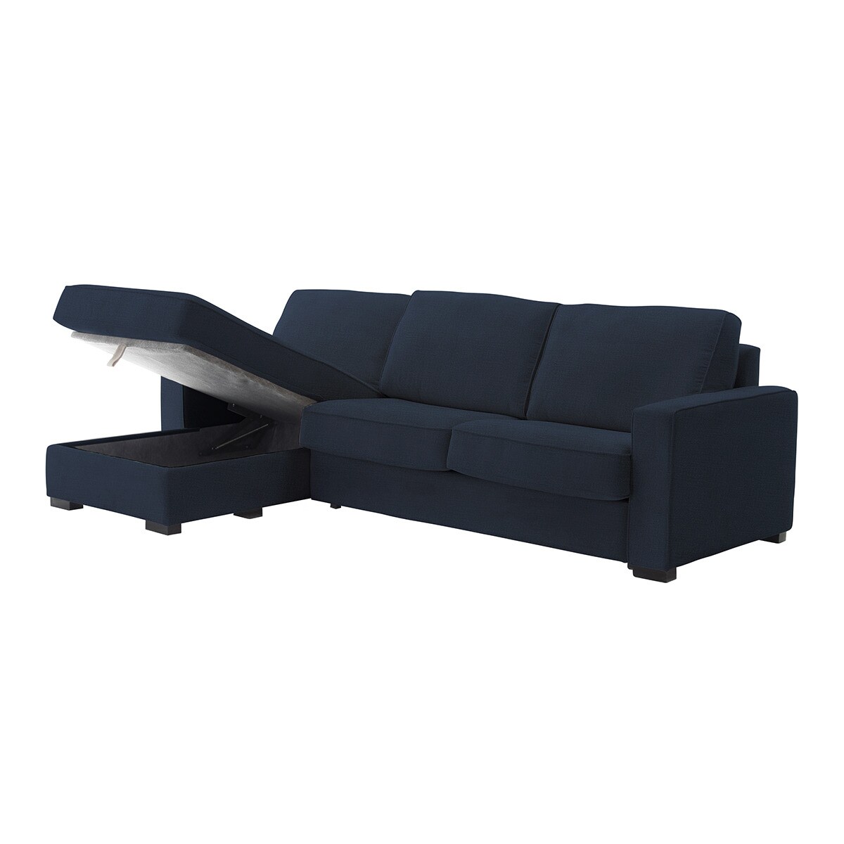 Sofá cama de 5 plazas con chaiselongue izquierda Padua El Corte Inglés - Azul marino Azul marino-4