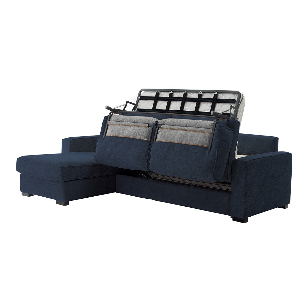 Sofá cama de 5 plazas con chaiselongue izquierda Padua El Corte Inglés - Azul marino Azul marino-7