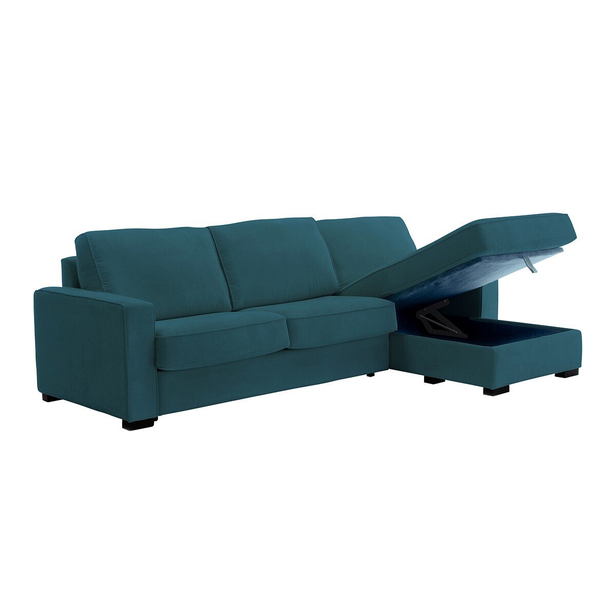 Sofá cama de 5 plazas con chaiselongue derecha Padua El Corte Inglés - Azul Océano Azul Océano-3
