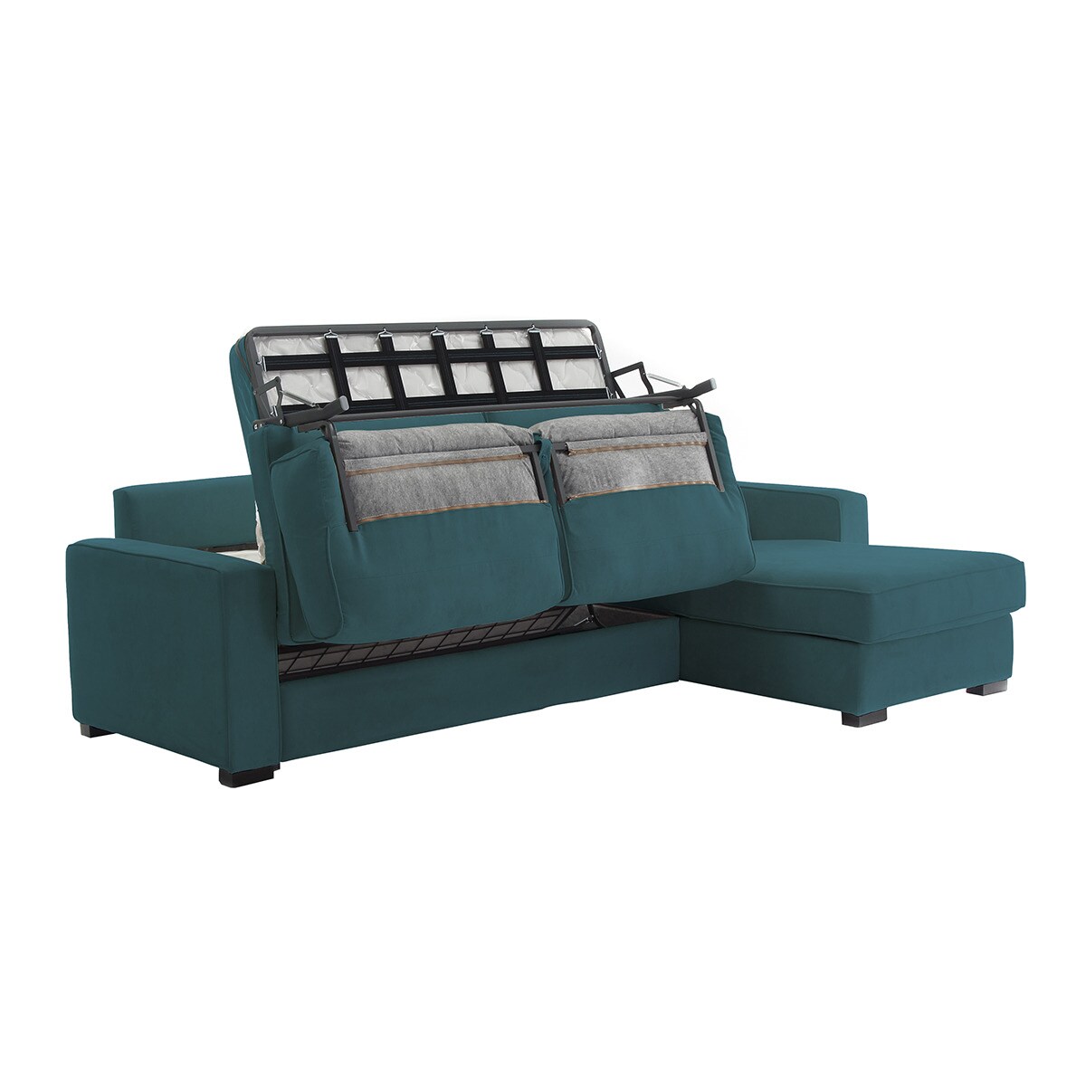Sofá cama de 5 plazas con chaiselongue derecha Padua El Corte Inglés - Azul Océano Azul Océano-6