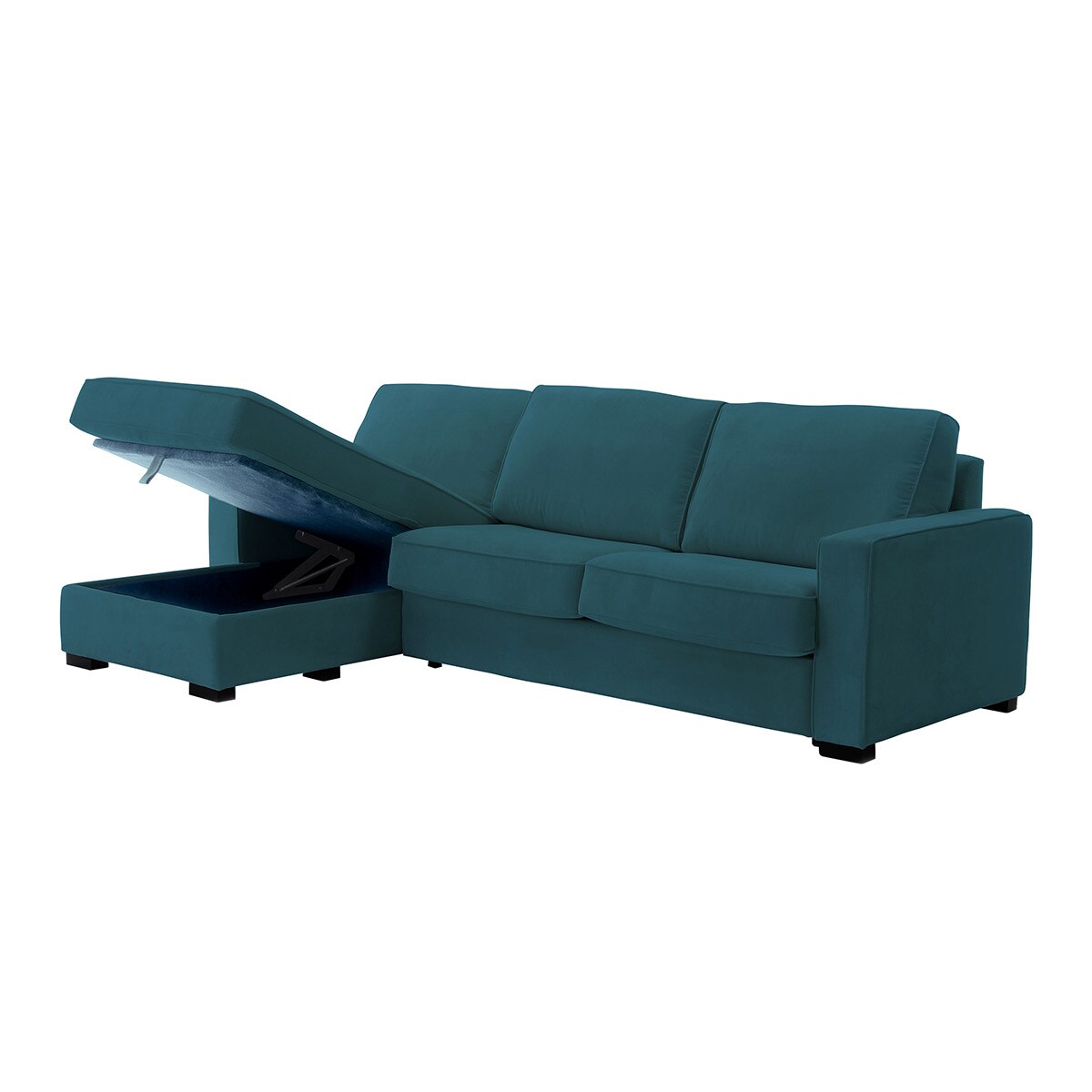 Sofá cama de 5 plazas con chaiselongue izquierda Padua El Corte Inglés - Azul Océano Azul Océano-4