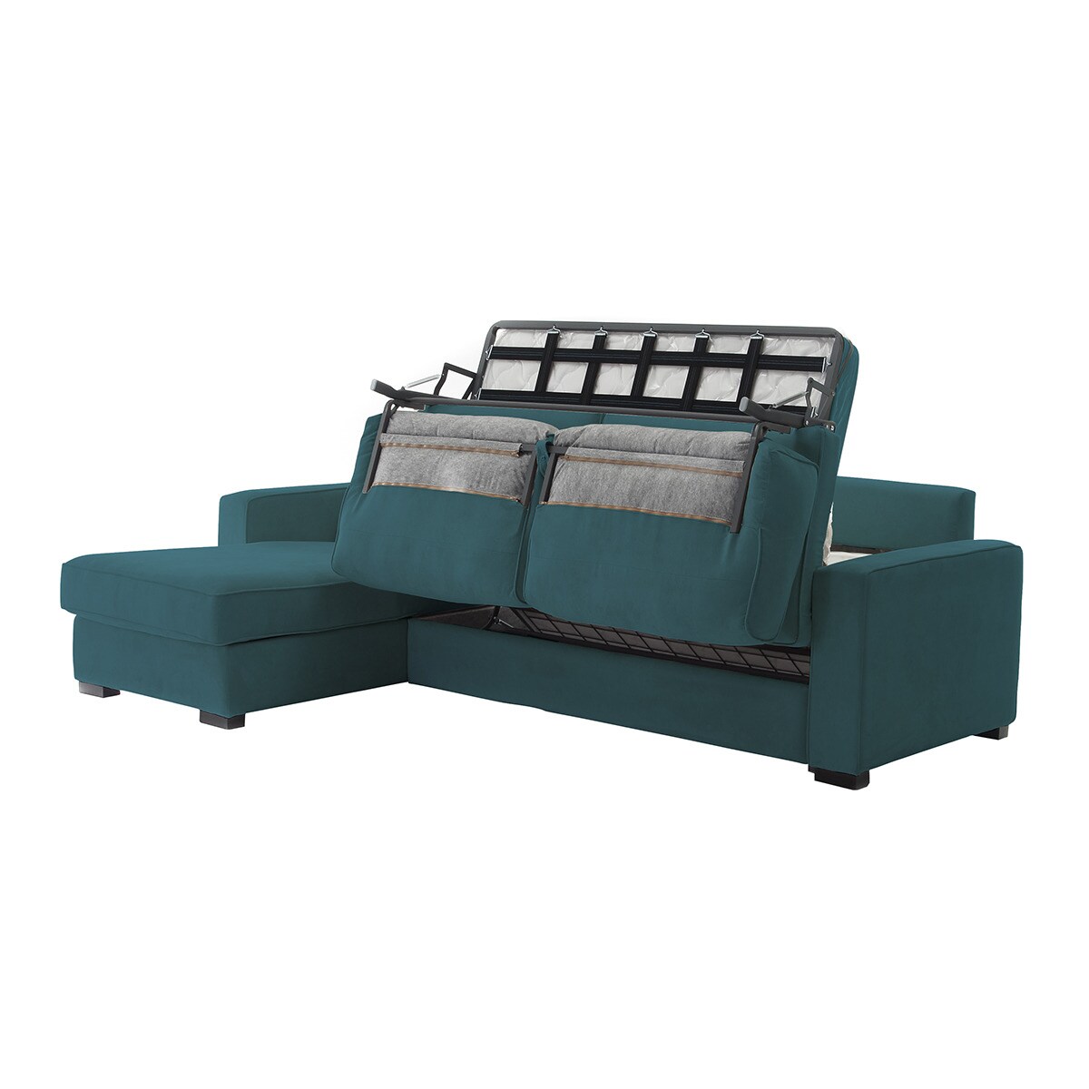 Sofá cama de 5 plazas con chaiselongue izquierda Padua El Corte Inglés - Azul Océano Azul Océano-7