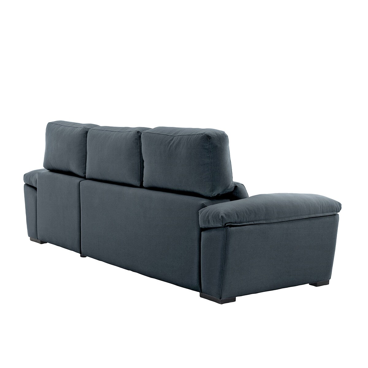 Sofá de Algodão e Linho de 5 Lugares com Assentos Deslizantes e Chaise-longue Direita com Baú Cloud Antracite-5