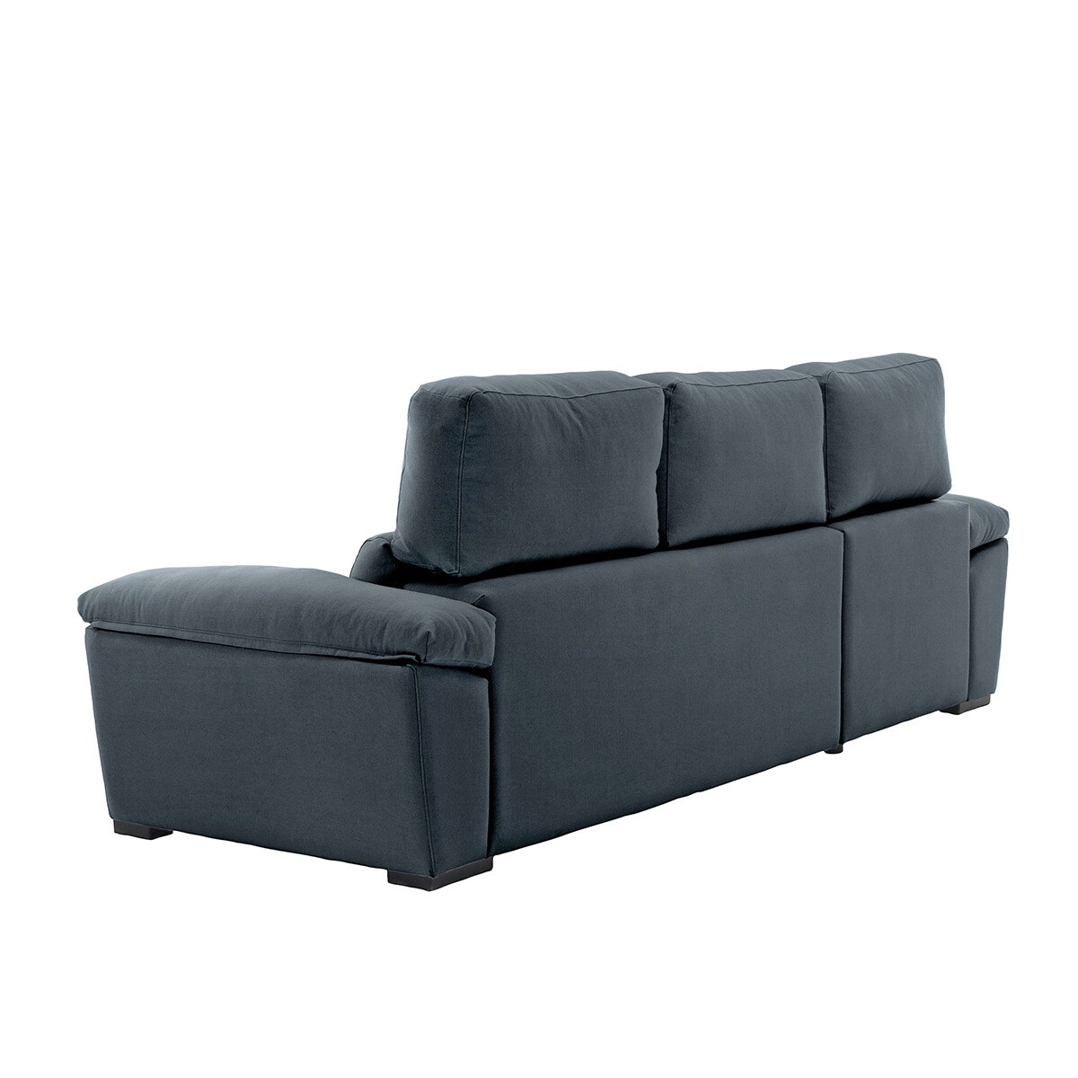 Sofá de Algodão e Linho de 5 Lugares com Assentos Deslizantes e Chaise Longue Esquerda com Baú Cloud Antracite-5