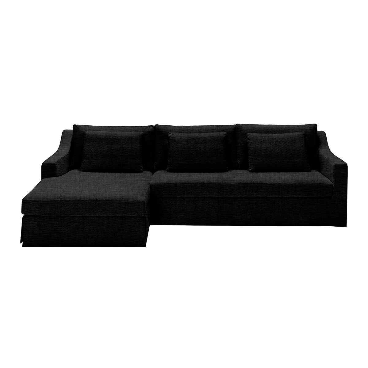 Imagem 0 de Sofá de 5 Lugares Desembainhável com Chaise Longue Esquerda de Linho Line
