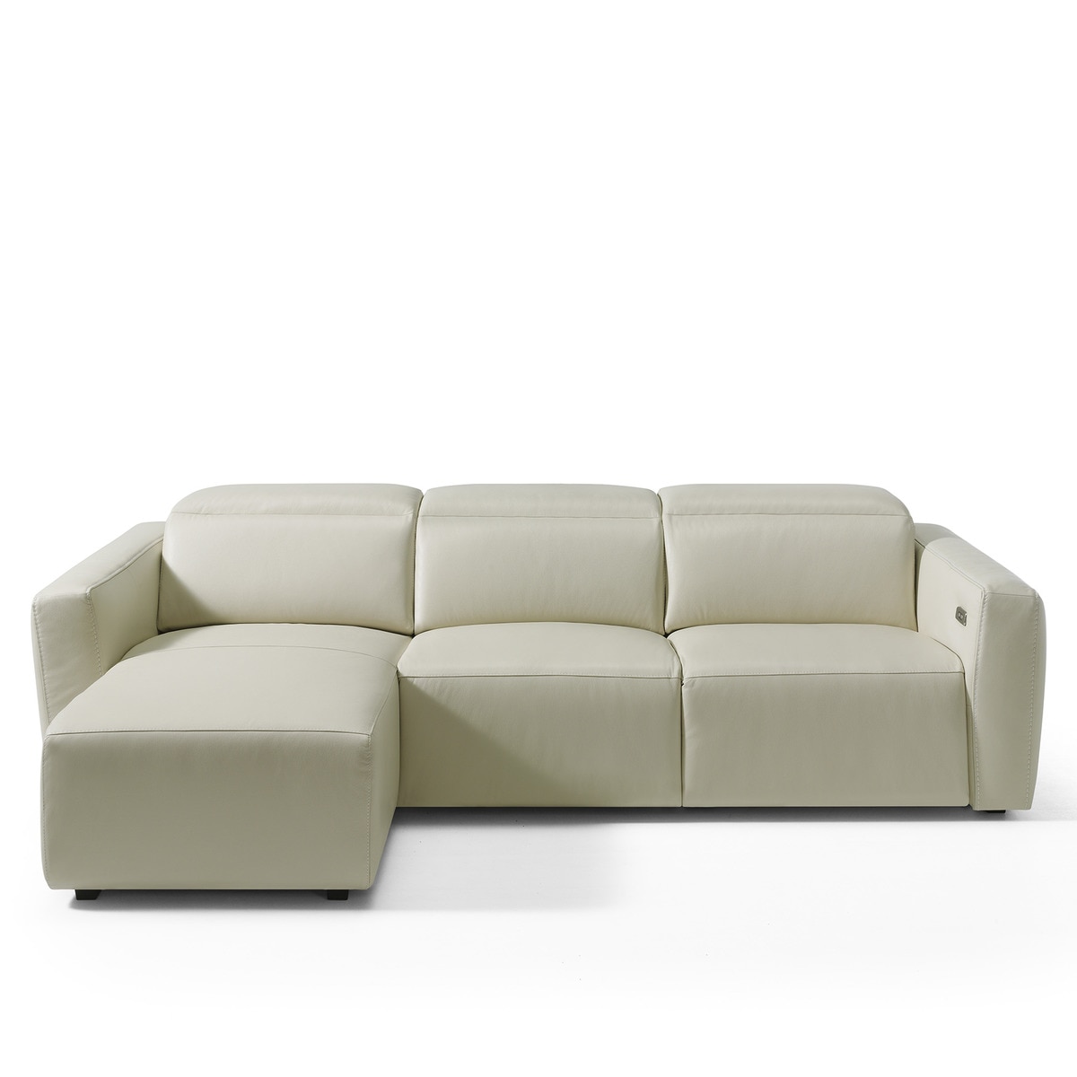Imagem 0 de Sofá em Pele de 5 Lugares com 2 Assentos Relax Elétricos e Chaise Longue Esquerda Trento