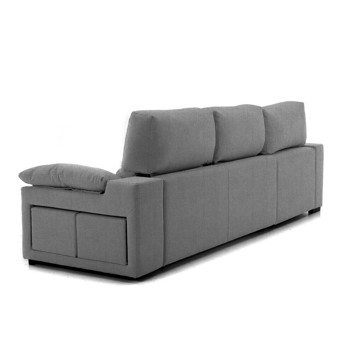 Sofá cama tapizado de 5 plazas con chaiselongue izquierda y arcón Frank El Corte Inglés - Gris Gris-5