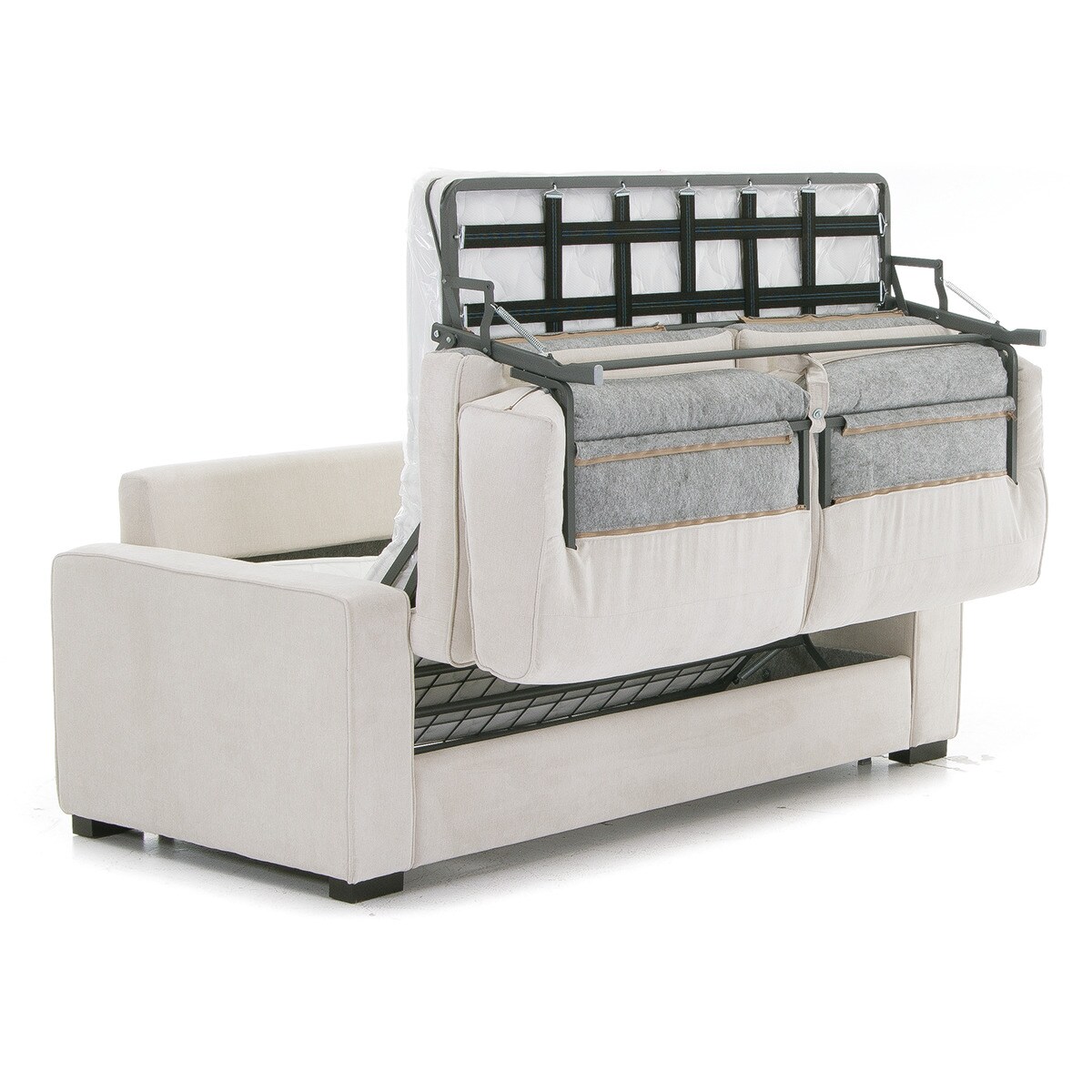 Sofá-cama de 3 lugares Padua 205 cm Bege-6