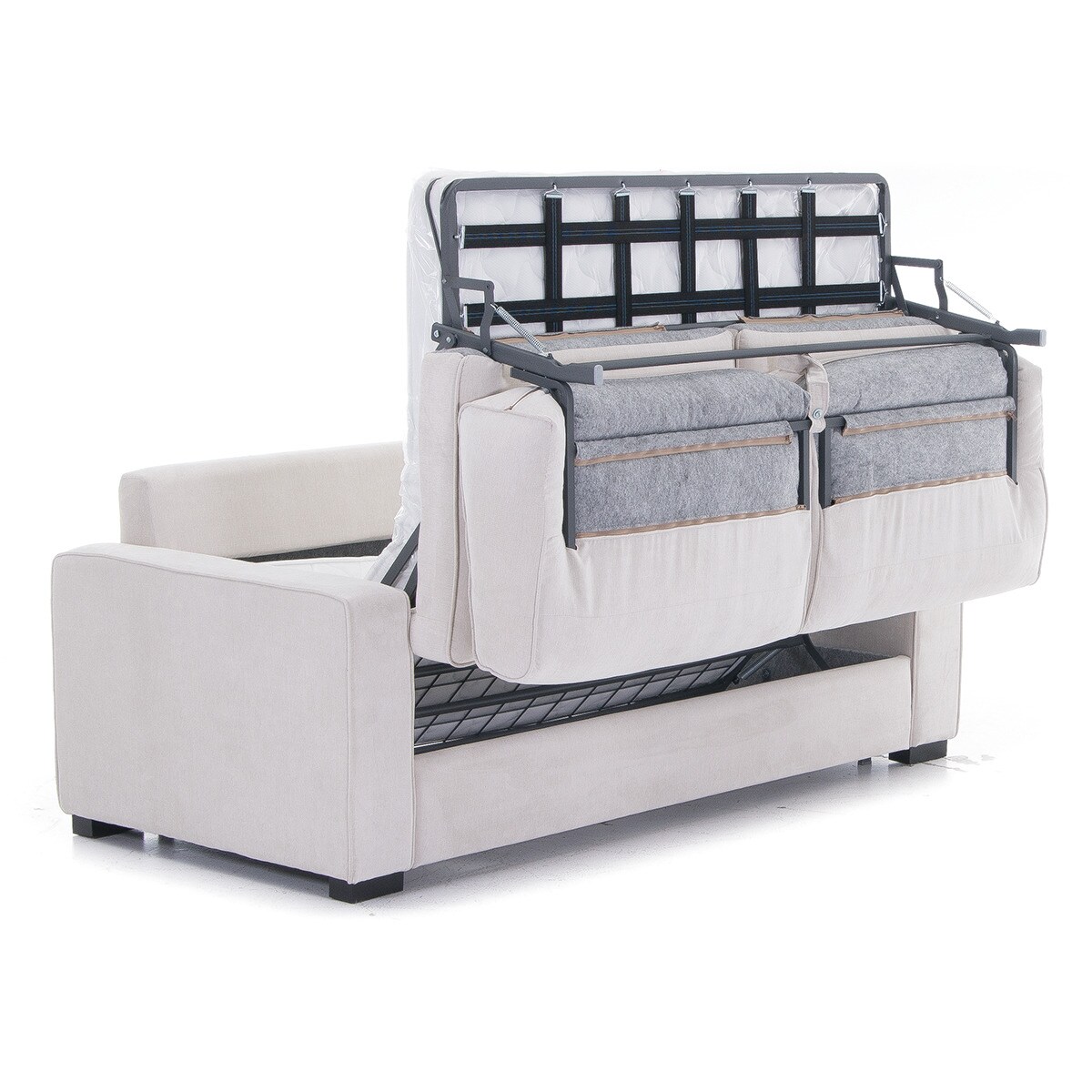 Sofá-cama de 2 lugares Padua Bege-7