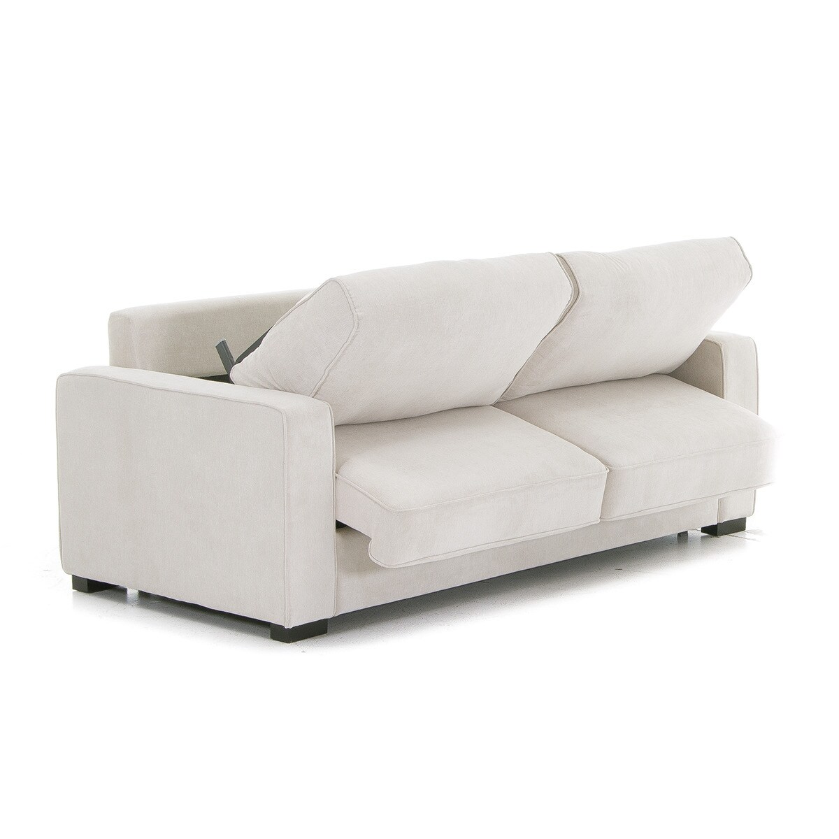 Sofá-cama estofado de 3 lugares 224 cm Padua Bege-6