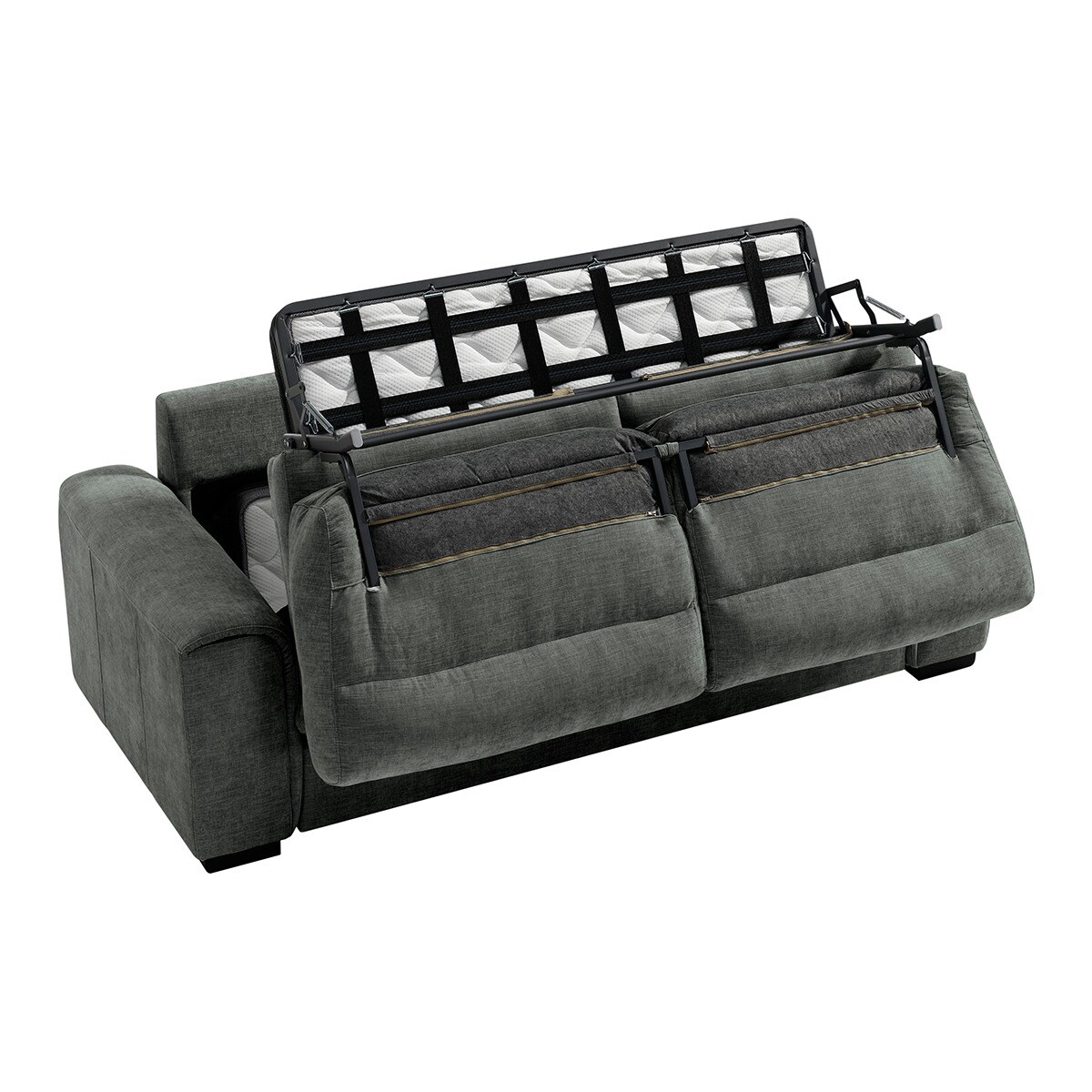 Sofá cama de 3 plazas Ródano El Corte Inglés - Gris ceniza Cama 120 cm Gris ceniza-6