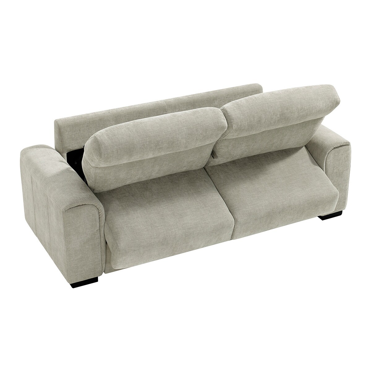 Sofá-Cama de 4 Lugares em Mistura de Algodão Ródano Creme-5