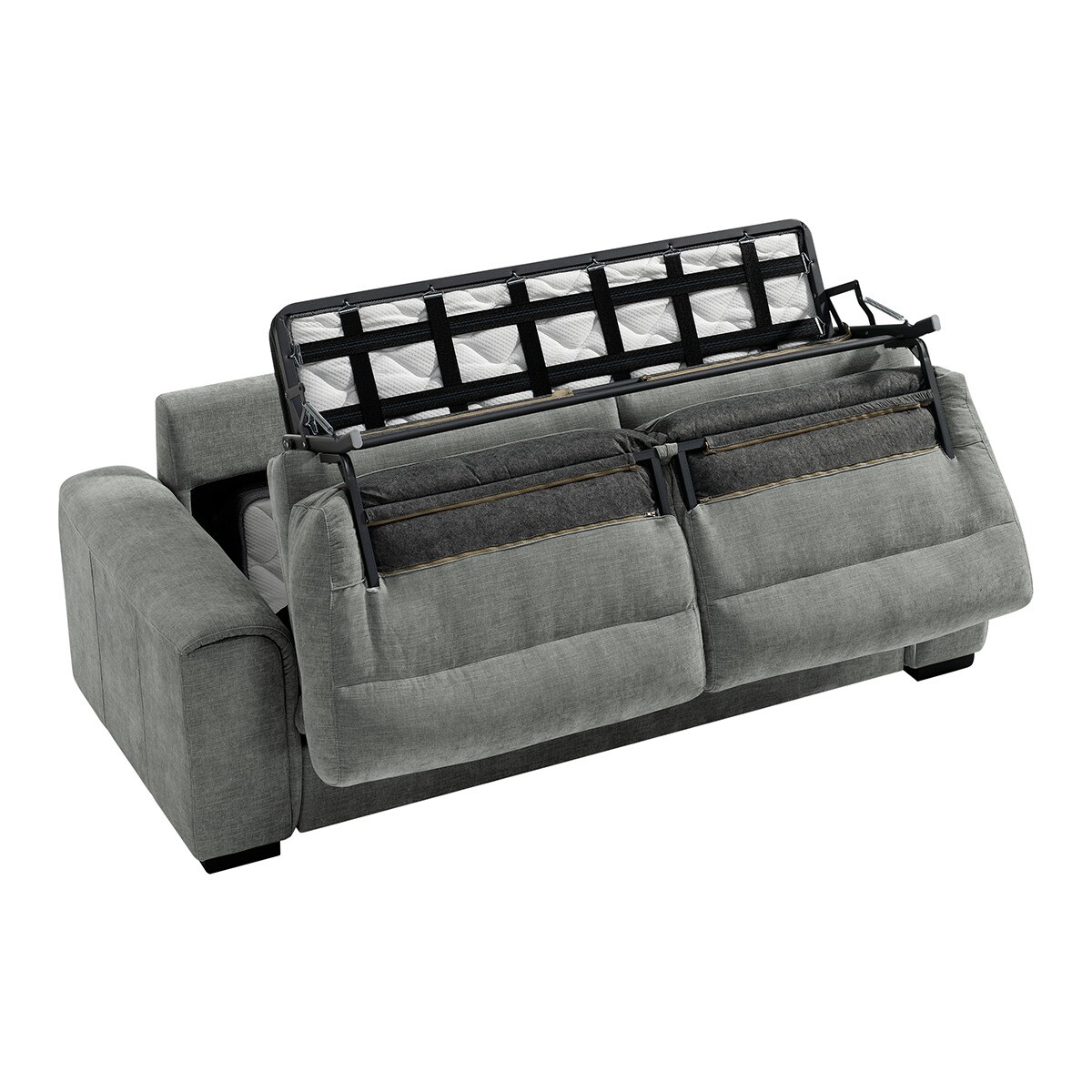 Sofá-Cama de 4 Lugares em Mistura de Algodão Ródano Pérola-6