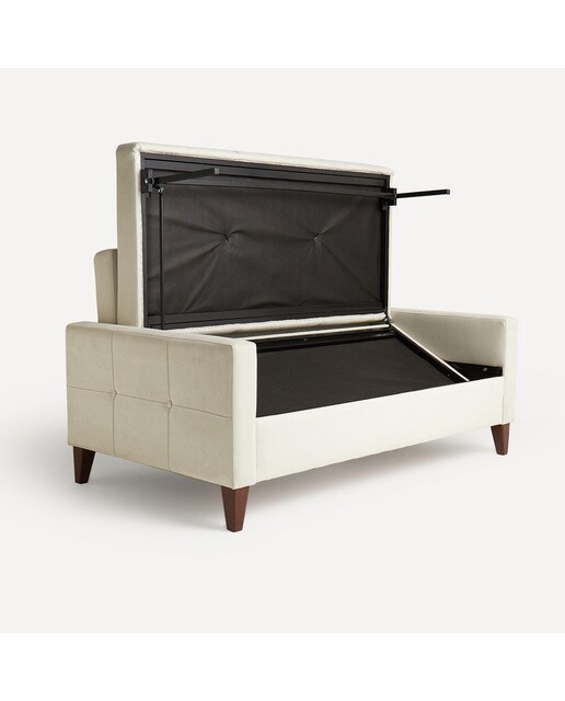Sofá-Cama de 2 Lugares Brest Branco-5