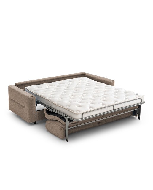Sofá cama mezcla algodón Ross El Corte Inglés - Tostado Cama 120 cm Tostado-4