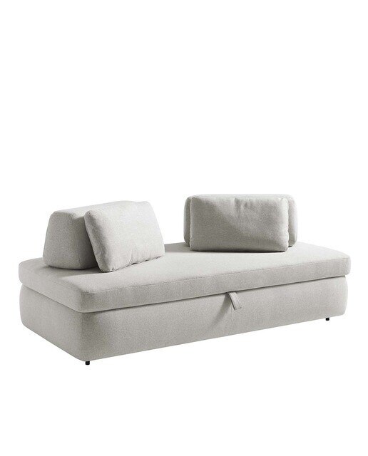 Sofá cama viscosa y lino Lyra El Corte Inglés - Mostaza Beige-2
