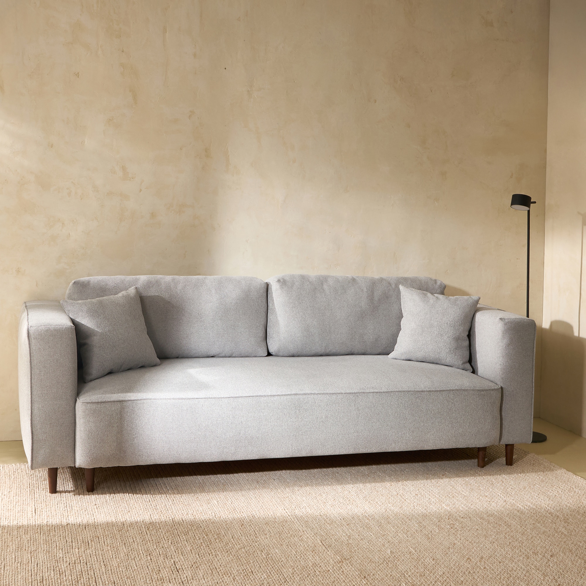 Sofá-cama de 3 Lugares Brenta Cinzento-1