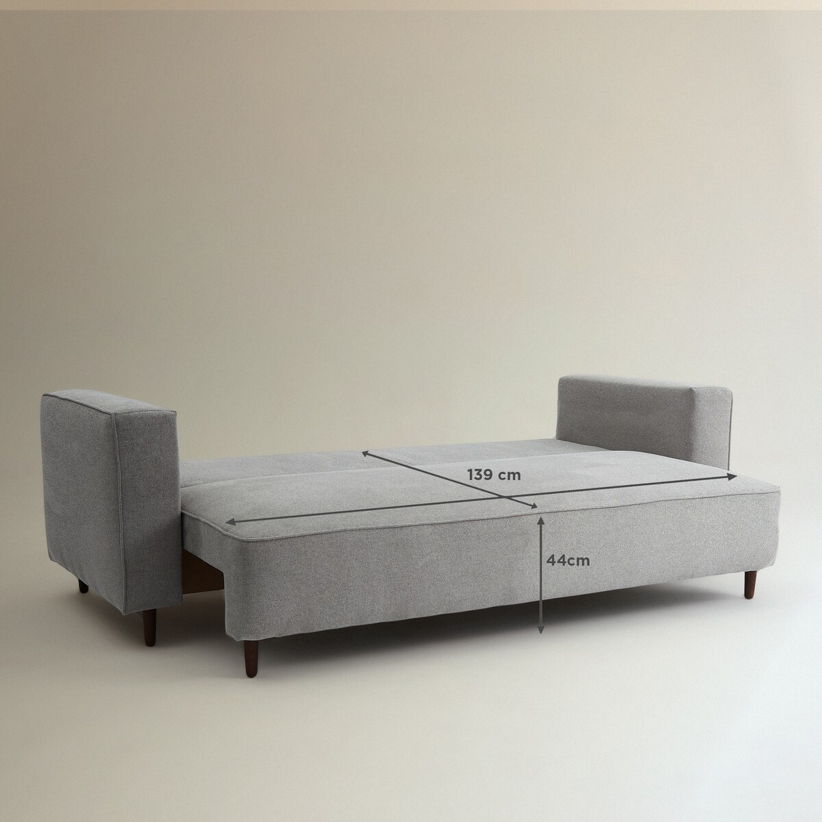Sofá-cama de 3 Lugares Brenta Cinzento-11