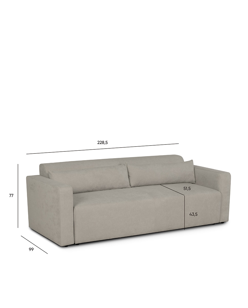 Imagen 9 de Sofá cama de 3 plazas Copenhague - Tostado Tostado