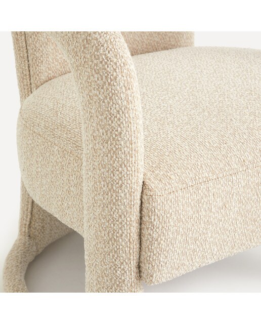Poltrona Estofada Ofra Bege-5
