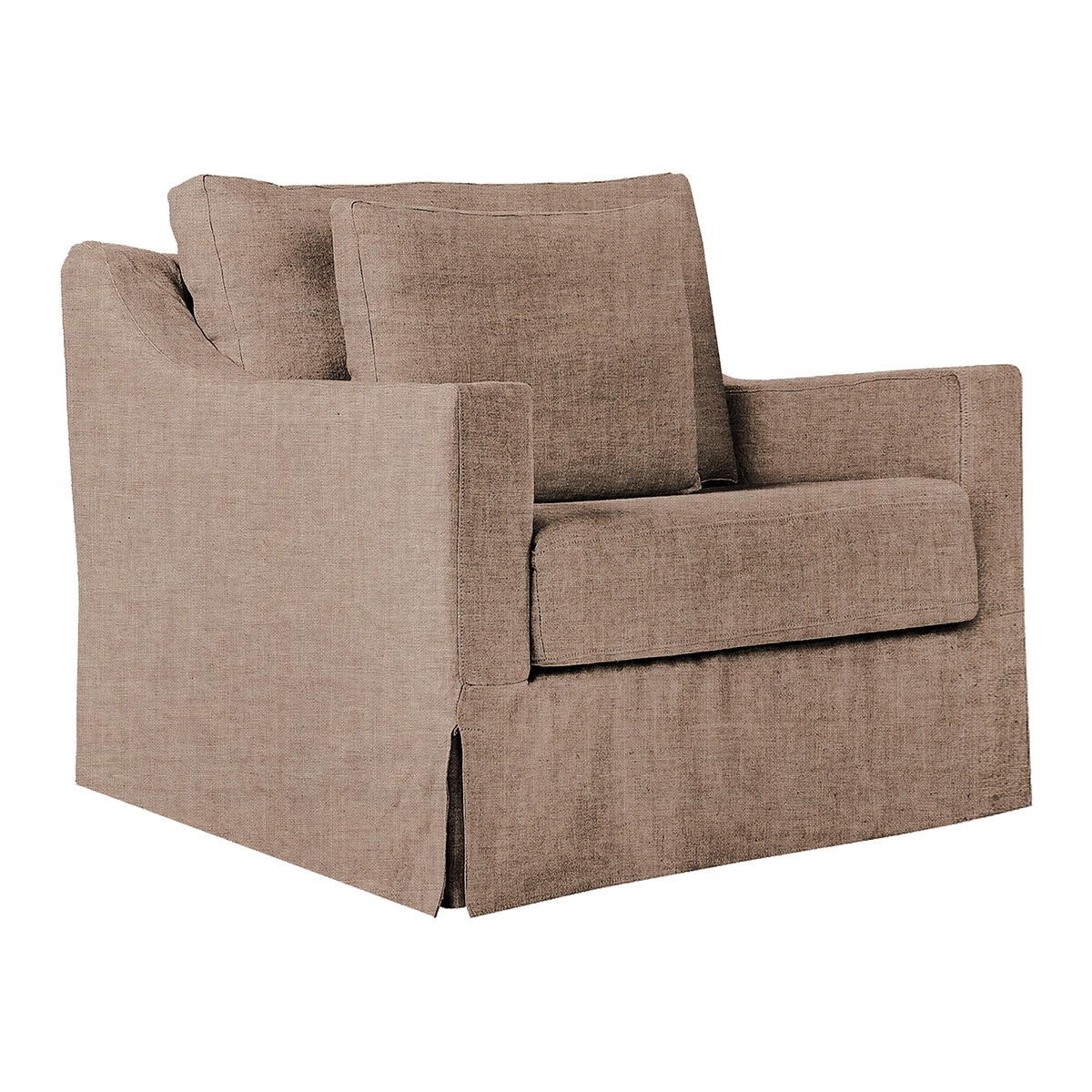 Sillón de 1,5 plazas desenfundable de lino Line - Marbore Lino Marbore Lino-1