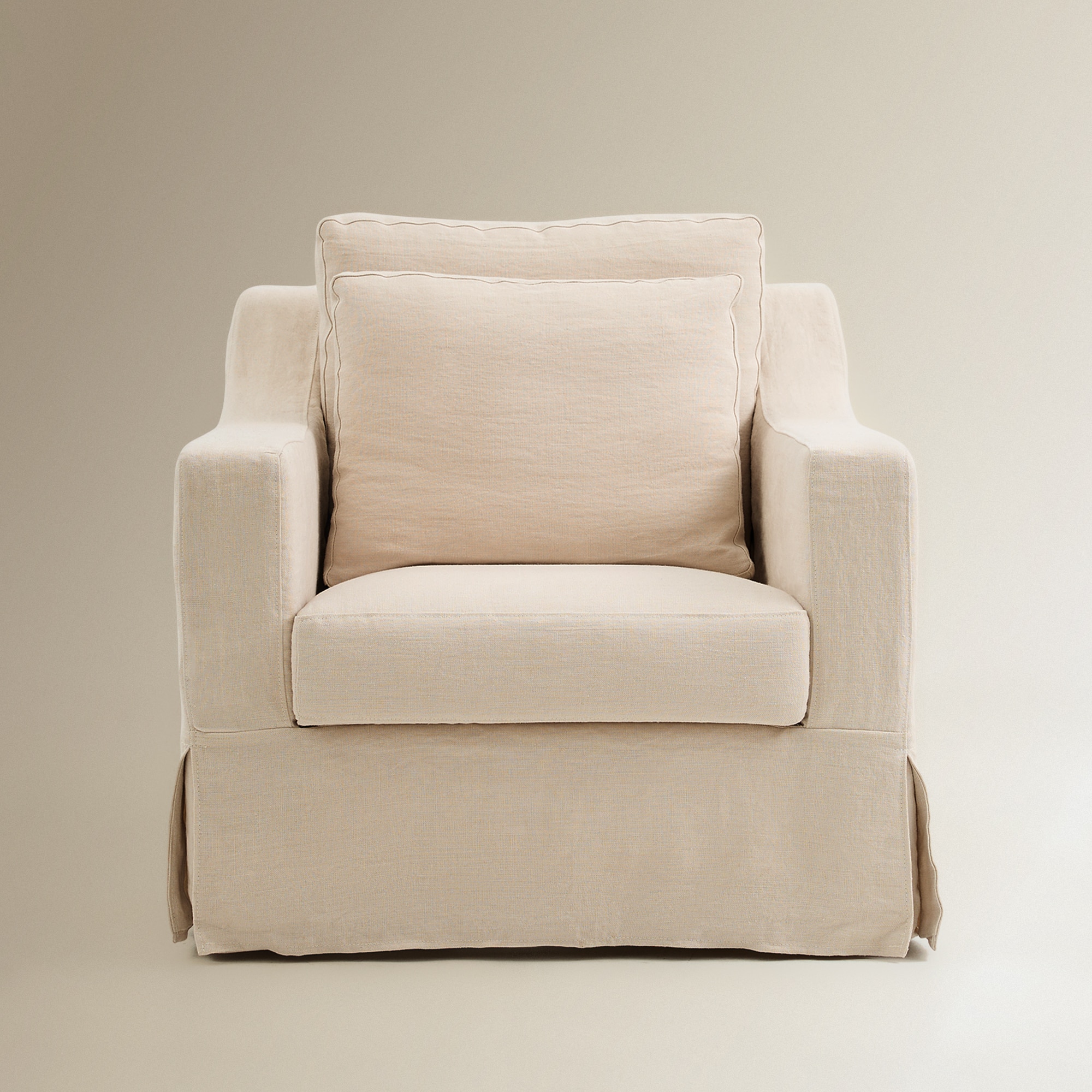 Cadeira Desembainhável de Linho Marbore Pedra-3