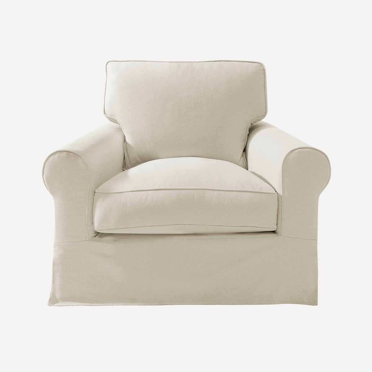 Imagem 0 de Poltrona Desembainhável de Algodão e Linho com Braço Redondo Bolonia