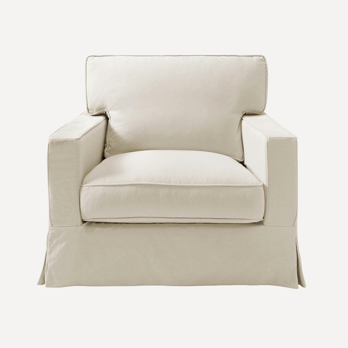 Imagem 0 de Poltrona Desembainhável de Algodão e Linho com Braço Reto Bolonia